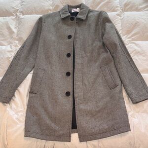 Topman Charcoal Pea Coat for Men